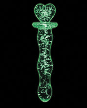 Load image into Gallery viewer, Firefly Heart A Glow Glass Dildo - Clear
