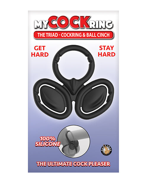 My Cock Ring The Triad Cockring e Ball Cinch - Nero