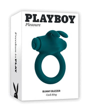 Load image into Gallery viewer, Playboy Pleasure Bunny Buzzer Cock Ring - Deep Teal
