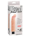 Real Feel No. 6 Long 8" Vibe Waterproof - Mutli-speed Flesh