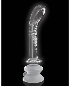 Icicles No. 88 Hand Blown Glass G-spot Massager W-suction Cup - Clear
