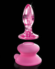 Load image into Gallery viewer, Icicles No. 90 Hand Blown Glass Butt Plug W-suction Cup - Pink
