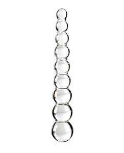 Icicles No. 2 Hand Blown Glass Massager - Clear Rippled