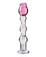 Load image into Gallery viewer, Icicles No. 12 Hand Blown Glass Massager - Clear W-rose Tip
