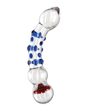 Load image into Gallery viewer, Icicles No. 18 Hand Blown Glass Massager - Clear W-blue Knobs
