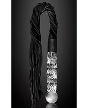 Load image into Gallery viewer, Icicles No. 38 Hand Blown Glass Handled Whip - Clear
