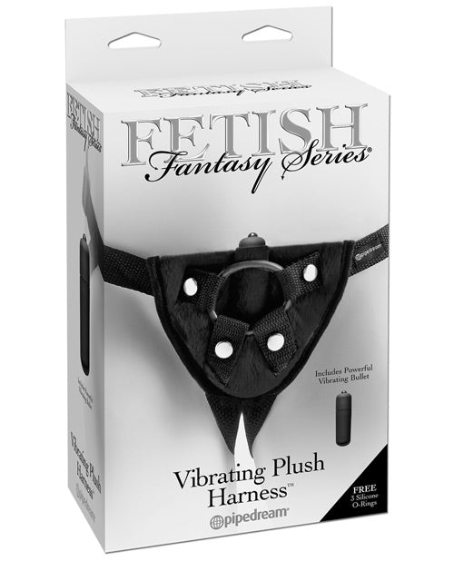 Fetish Fantasy Series Vibrating Plush Harness - Black