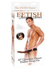 Load image into Gallery viewer, Fetish Fantasy Series 10&quot; Chocolate Dream Hollow Strap On
