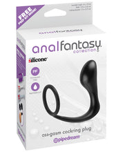 Load image into Gallery viewer, Anal Fantasy Collection Ass Gasm Cockring Plug - Black
