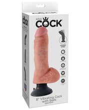 Load image into Gallery viewer, King Cock 8&quot; Vibrating Cock W-balls - Flesh
