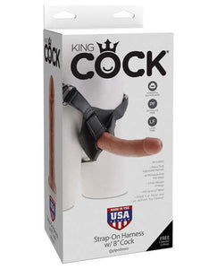 "King Cock Strap On Harness W/8"" Cock"