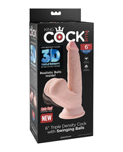 Load image into Gallery viewer, King Cock Plus Triple Density Cock W/swinging Balls - Ivory
