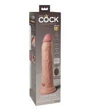 Load image into Gallery viewer, King Cock Elite 9&quot; Dual Density Vibrating Silicone Cock W/remote
