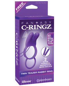 Fantasy C-ringz Twin Teazer Rabbit Ring - Lilla