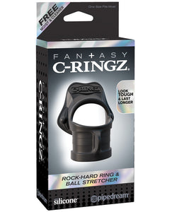 Fantasy C-ringz Rock Hard Ring & Ballstretcher – Schwarz