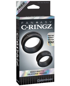 Anneaux en silicone de largeur maximale Fantasy C-ringz - Noir