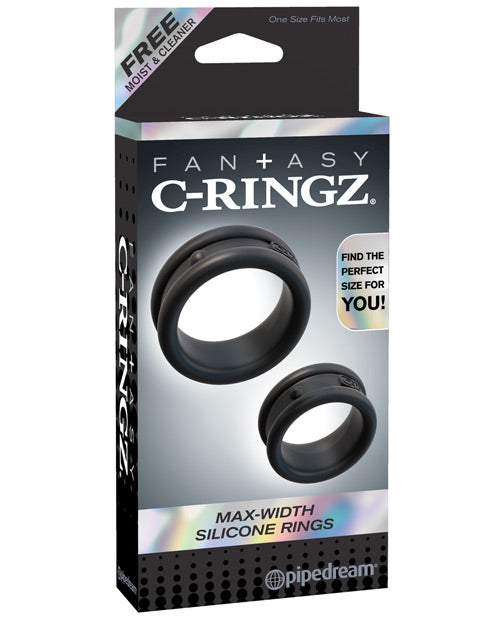 Fantasy C-ringz Max Width Silikonringar - Svart