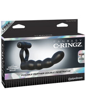 Indlæs billede i gallerifremviser, Fantasy C-ringz Posable Partner Double Penetrator - Sort
