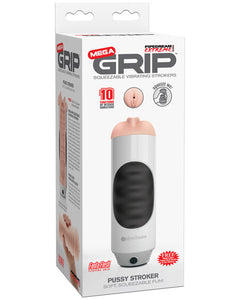 Pdx Extreme Mega Grip Squeezable Vibrating Strokers - Pussy