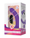 Pegasus 6" Rechargeable Curved Peg W-adjustable Harness & Remote Set - Purple