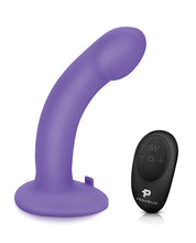 Load image into Gallery viewer, Pegasus 6&quot; Rechargeable Curved Peg W-adjustable Harness &amp; Remote Set - Purple
