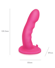 Cargue la imagen en el visor de la galería, Pegasus 6&quot; Rechargeable Ripple Peg W-adjustable Harness &amp; Remote - Pink
