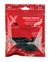 Încărcați imaginea în vizualizatorul Galerie, Xplay Gear Silicone 15&quot; Slim Wrap Ring - Black Pack Of 2
