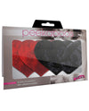 Stolen Kisses Hearts - Red & Black Pack Of 2