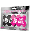 Peekaboos Bad Girl Pasties - 2 Pairs 1 Black-1 Pink