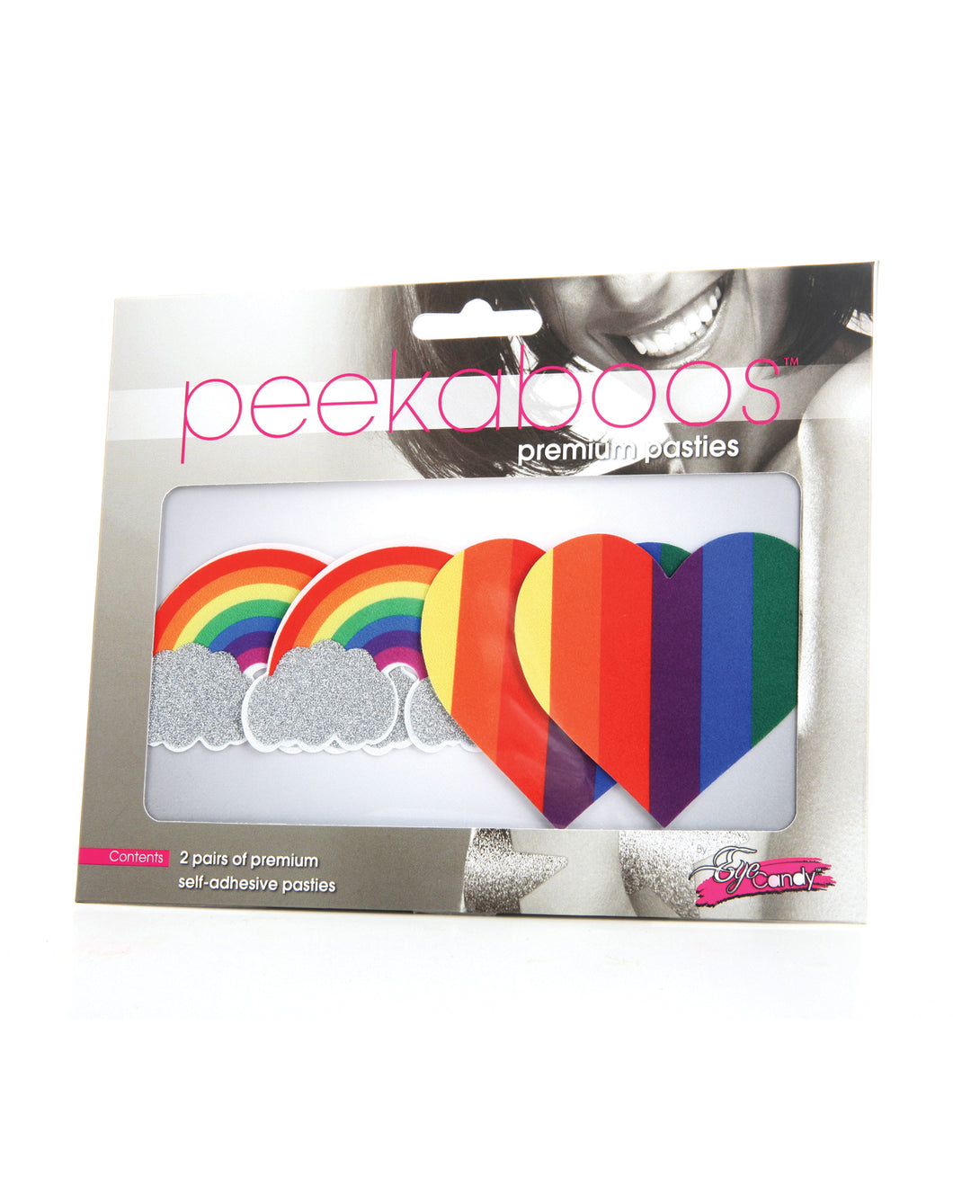 Peekaboos Pride Glitters Rainbows & Hearts - Pack Of 2