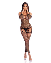 Load image into Gallery viewer, Pink Lipstick Dreams Net Bodystocking
