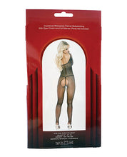 Load image into Gallery viewer, Rhinestone Fishnet Full Sleeved Bodystocking Black O-s

