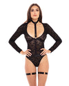 Rene Rofe Up To My Neck Teddy Choker Set Black