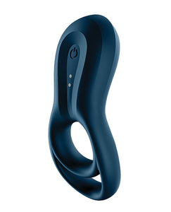 Satisfyer Epic Duo siliconen vibrerende penisring - diep oceaanblauw