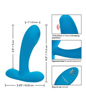 Load image into Gallery viewer, Silicone Pulsing Pleaser W-remote - Blue
