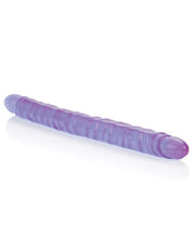 Load image into Gallery viewer, 17&quot; Slim Jim Duo Veined Super Slim Dong - Reflective Gel Purple
