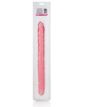 Load image into Gallery viewer, 17&quot; Slim Jim Duo Veined Super Slim Dong - Translucence Gel Pink
