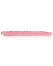 Load image into Gallery viewer, 17&quot; Slim Jim Duo Veined Super Slim Dong - Translucence Gel Pink
