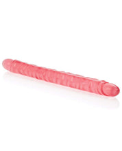 Load image into Gallery viewer, 17&quot; Slim Jim Duo Veined Super Slim Dong - Translucence Gel Pink
