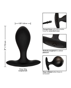 Weighted Silicone Inflatable Plug - Black