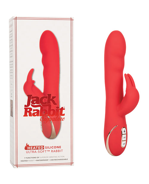 Jack Rabbit Signature Heated Silicone Ultra-soft Rabbit - Red