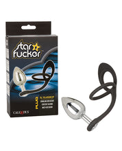 Load image into Gallery viewer, Star Fucker Xl Teardrop Gem Plug W-silicone Enhancer - Black
