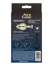 Load image into Gallery viewer, Star Fucker Xl Teardrop Gem Plug W-silicone Enhancer - Black
