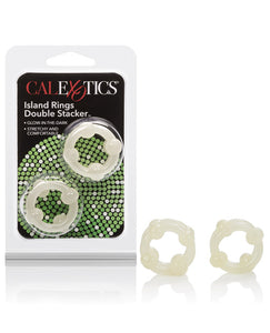 Glow-in-the-Dark Double Stack Silicone Rings for Fun Wear