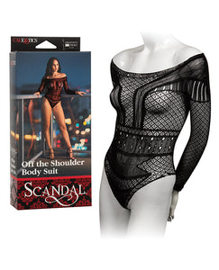 Scandal Off The Shoulder Body Suit - Black