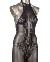 Load image into Gallery viewer, Scandal Plus Sie Halter Lace Body Suit - Black
