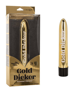 Naughty Bits Gold Dicker Personal Vibrator - Gold