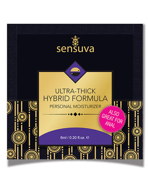 Sensuva Ultra Thick Hybrid Personal Moisturizer Single Use Packet
