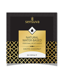 Sensuva Natural Water Based Personal Moisturizer Single Use Packet