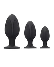 Load image into Gallery viewer, Shots Ouch Diamond Shape Butt Plug Set - Black
